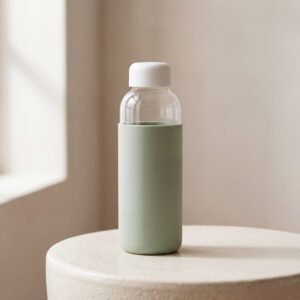 Glass Bottle with Silicone Grip