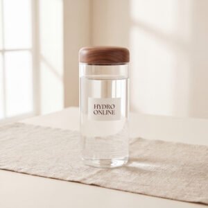 Glass Carafe with Wood Lid