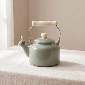 Enamel Whistling Kettle - Sage
