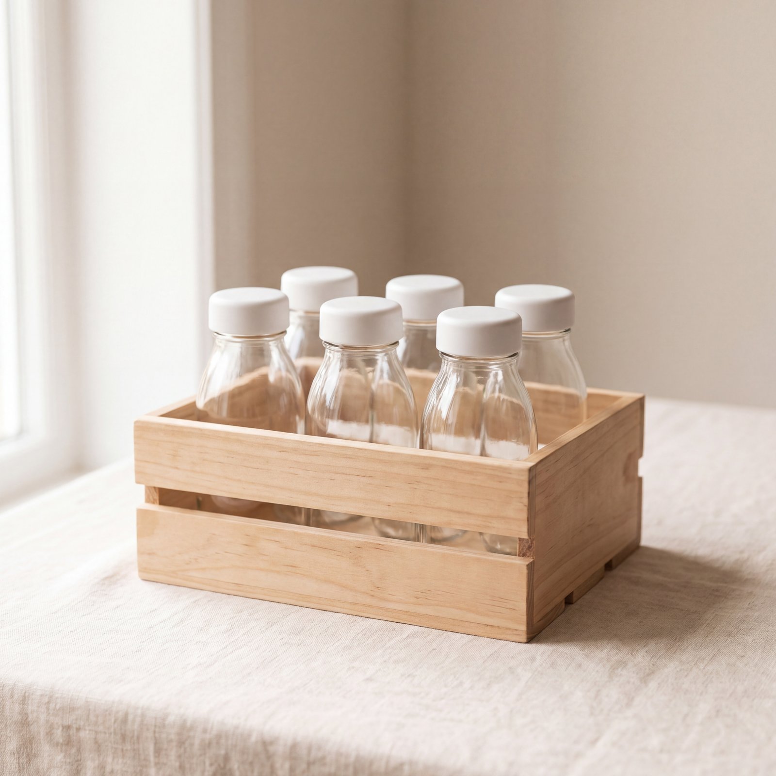 Glass Drink Bottle Set - 6